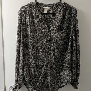 H&M business top with floral print